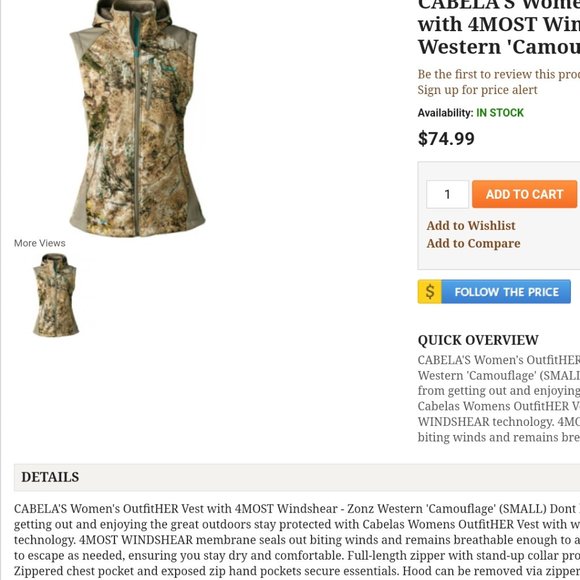 CABELLAS windshear Vest•Like new• - Picture 1 of 10